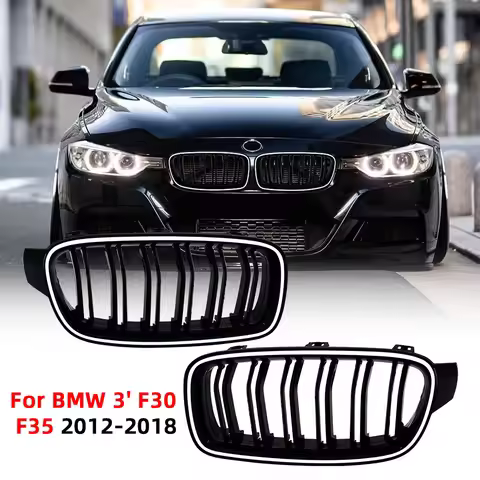 LED net light for BMW 3 Series F30 F35 2012-2018 Luminous center grid modified ring front grille net