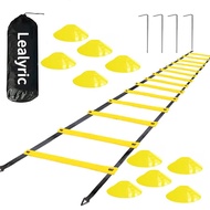 Lealyric Training Ladder Set with 3m/6m/9m Ladder, Markers, and Plates – Agility and Speed Training 