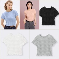 GU Japan pleated crop top