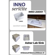 INNO / SERICITE / ASHER Rectangle White Ceramic Utility Lab White Basin Sink Sinki Lab Pedicure Sink