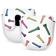 White Tee Partees DF3 Mallet Putter Cover Golf Head Cover Golf Club Cover