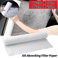 [12片] 20M 抽油煙機過濾網棉 油煙過濾網 |廚房油濾紙 |透明吸油紙 [平行進口]