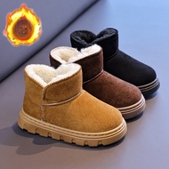 Children Snow Boots Soild Color Versatile Kids Short Boots Round Toes 2025 Winter New Kids Ankle Boo