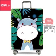 66cZ HOWALA Hippo Travel Luggage Protector Cover Stretchable for Size 22 - 24 inch (Medium)