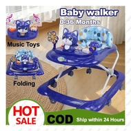 Baby Walker With Music Adjustable Height Push Walker Multifunctional For Baby Girl