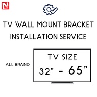 ALL TV WALL MOUNT BRACKET INSTALLATION SERVICE ALL BRAND OF TV FIX SWIVEL TILT 32 - 65