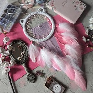 Pink cat dream catcher | Cat owner gift idea | Love cats | Kitten dreamcatcher