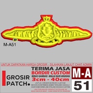 M-A51 WING PARA AVIATION LOGO EMBROIDERY PATCH - WHOLESALE TESTIMONIAL REVIEW PATCH