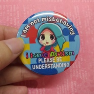 Button badge 58mm: Autism Acceptance