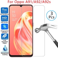 case for oppo a91 a92 a92s cover tempered glass on opp opo appo a 91 92 s 92s 91a 92a phone coque ba