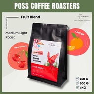 Poss Coffee Roasters เมล็ดกาแฟคั่ว Fruit Blend อ่อน ขนาด 250g 500g 1kg บดฟรี