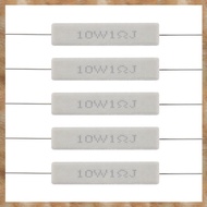 [K U Y G] 1.0 Ohm 10W Wirewound Ceramic Cement Resistor 5 Pcs