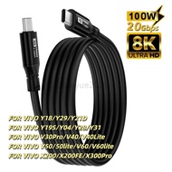 KAIYUE PD 100W 5A Fast Charging Type c USB C  20Gbps Data Cable USB3.2 Gen2 8K 4K Video Output Cord 