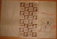 立體牛皮紙袋、方形抱袋(小)共2種版面-素面&amp;小熊圖案