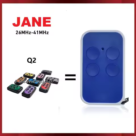 JANE Q Garage Door Remote Control 4 Buttons 26MHz-41MHz 26.995MHz 30.900MHz 30.875MHz 40.685MHz JANE