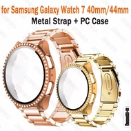 Watch Strap +Diamond Case for Samsung Galaxy 7 44mm 40mm Band FE accessories
