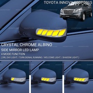 AMAZING TOYOTA INNOVA 2007-2015 CAR SIDE MIRROR LED LAMP CHROME ALBINO DRL LIGHT TURN SIGNAL LIGHT A