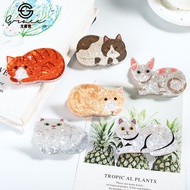 Cat Cartoon Print August pvc Grab Clip 8cm Jewelry Headdress Hair Clip Cat Cute Animal 2025.11.9