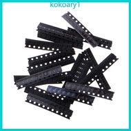 KOKO 180 Pcs 18 Values SMD Transistor Assorted Kit SOT-23 2N2222 S9013 S9014 S9015 S9