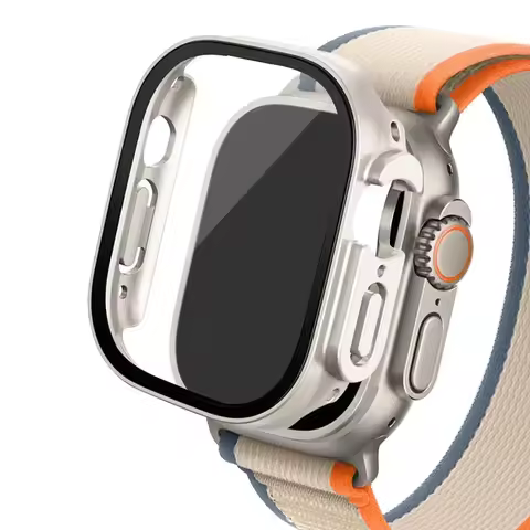 Glass+ Cover For Apple Watch case Ultra 2 49mm smartwatch Bumper+Screen Protector Tempered iwatch se