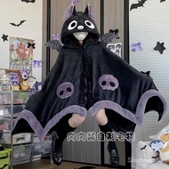 In stock AEKYUNG Wonderful Journey Little Bat Air Conditioning Blanket Coral Fleece Noon Pajamas Shawl cape Hooded nightgown Cute F24V
