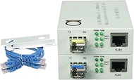 Single Mode LC WDM Single Fiber Bi-Di Gigabit Media Converter - Built-in Fiber Module 20km (12.42 Mi