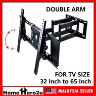 Universal Adjustable LED TV Wall Mount Tilt Bracket Double Arm 26 29 30 32 33 40 43 45 49 50 52 55 5