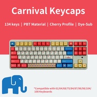 [SG Local Stock] Carnival Keycaps | 134 Keys | Cherry Profile | PBT Dye-Sub | Royal Kludge Tecware Keychron Akko Keycap