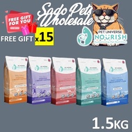 [Free Gift x15] Pet Universe Nourish Dog Food Vitality 1.5kg Digestive Skin Coat Hypo Puppy E5pet