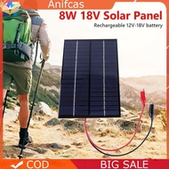 8W 18V Solar Panel Waterproof Solar Panel Charger with Clip DIY Polysilicon Solar Epoxy Cell Charger