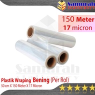 MICRON Premium Plastic Wraping Width 5cm Clear Stretch Film Roll Plastic Wrap Packing 5mm x 17micron x 15meter Transparent LDPE Roller RRK