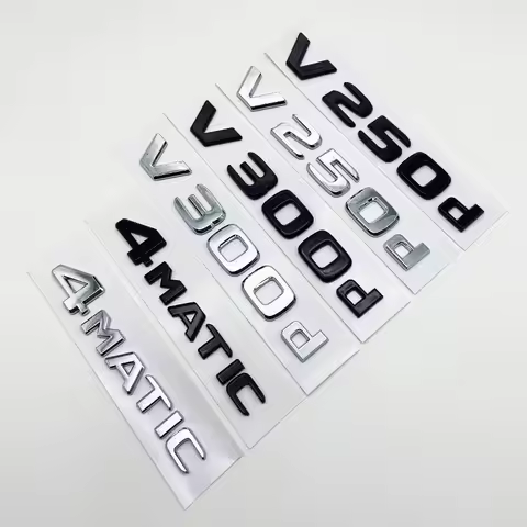 3D Letters V200d V220d V250d V300d V350d ABS Emblem for Mercedes Benz V Class Car Fender Badge Trunk