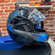 Shark Evo GT Teckline Blue Glossy 180 Modular Flip Up Shark Helmets Shark Helmet Shark Helmets