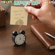 UPSTOPBO Place Card Holder, Wood 1.97x3.54in Table Picture Holder, Vintage Balck Desktop Mount Clip 