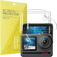 Lamshaw Compatible for AKASO Brave 8 / Brave 7 Camera Screen Protector, 3 Pack Set, Full Coverage, T