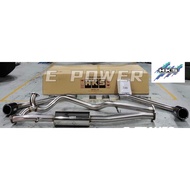 4X4 HKS LEGAMAX MUFFLER CARBON TWIN PIPE RAPTOR FORD RANGER T6 T7 DUAL EXHAUST EXIT TURBO TORQUE RES