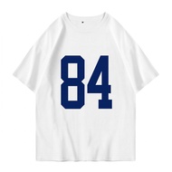 Kaos Distro Cewek Angka 84 / T-Shirt Wanita Lengan Pendek Crew Neck Style Casual Kekinian baju lenga