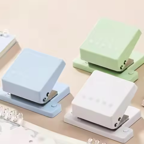 Portable 5 Hole 5mm Card Hole Punch Loose Leaf Notebook A4/A5/B5 Binder Punching Machine Tool Office
