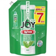 JOY - 羅馬薄荷香 W除菌 濃縮去油污洗潔精補充裝(綠) 910ml 包裝隨機
