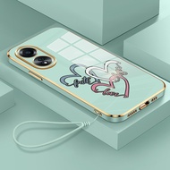 HP Phone Case For OPPO A58 5G A78 5G A58X 5G A1x 5G Case Love Pattern Phone Case Layered Strap Phone