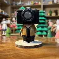 Camera Brother Handmade Wood Carving Healing Handmade Wooden Gift Desktop Decoration Unique Style Da