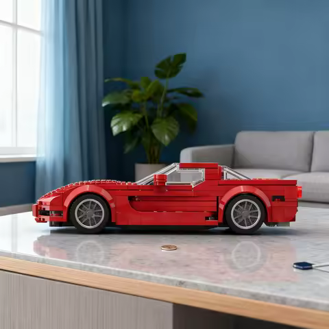 280pcs MOC Corvette C5 Z06 City Champions Model Building Blocks Construction Idea Brick Kids DIY Bir