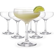 Holmegaard Cabernet Cocktail Glass, Clear, 5.5" H x 4.3" D, 9.8 oz, Set of 6, Designed by Peter Svar