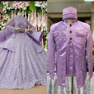 GAUN PENGANTIN COUPLE MEWAH BEREKOR//GAUN WEDDING MUSLIM