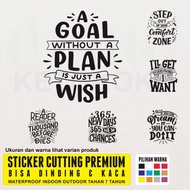 Wall Sticker Glass Wall Motivational Quotes Cafe Room Glasscutting stiker