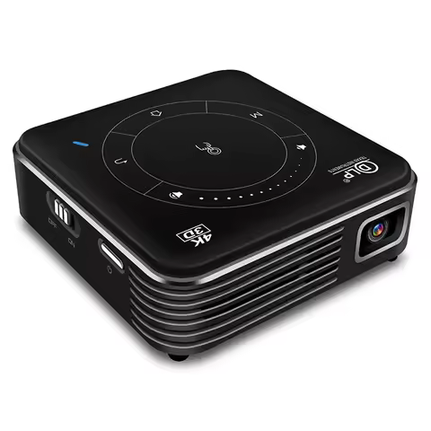 Metal DLP 3D Projector 4K Video Dual WiFi 4GB RAM DDR4 32GB ROM Portable Android Smart Mini Projecto