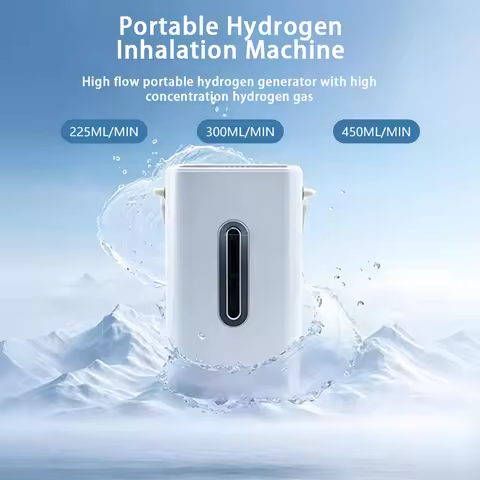 Hydrogen Inhaler Generator 450ML SPE PEM Electrolysis 99.99% Purity 300ML Molecular H2 O2 Browns Gas