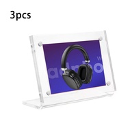 3pcs 6x9cm Clear Acrylic Magnetic Photo Frame Stand Display Holder Desktop Photo Display Pendirian P