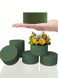 4 piezas Ladrillo de espuma de flor artificial con follaje de espuma de alta calidad, adecuados para flores de pasillo de bodas, decoración de arte de fiesta