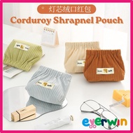 【EWW】Ready Stock Mini Corduroy Shrapnel Pouch Oraganizer Bag Portable Cosmetic Storage Bag | Large C